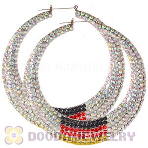 90mm Basketball Wives Bamboo Flag Of Germany Earrings 