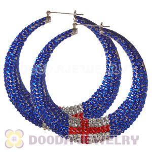 90mm Basketball Wives Bamboo Flag Of England Earrings 