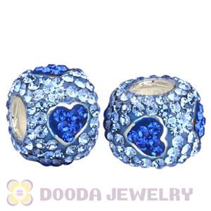Sterling Silver European Austrian Crystal Beads With Heart Wholesale