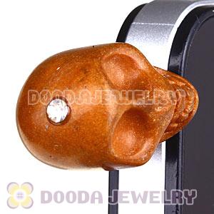 Wholesale iPhone Earphone Jack Plug With Turquoise Skull Charm