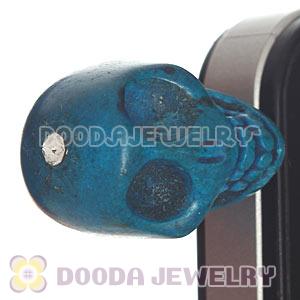Wholesale iPhone Earphone Jack Plug With Turquoise Skull Charm