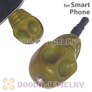 17×18mm Turquoise Skull Earphone Jack Plug For iPhone Wholesale