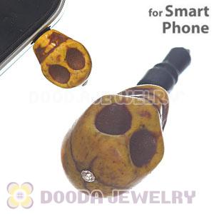 11×12mm Turquoise Skull Earphone Jack Plug For iPhone Wholesale