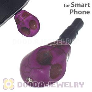 11×12mm Turquoise Skull Earphone Jack Plug For iPhone Wholesale