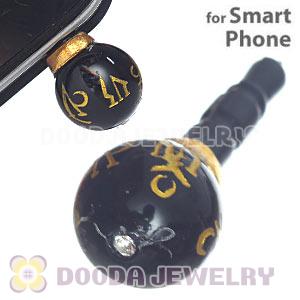 10mm Buddha Agate Earphone Jack Plug Stopper Fit iPhone 