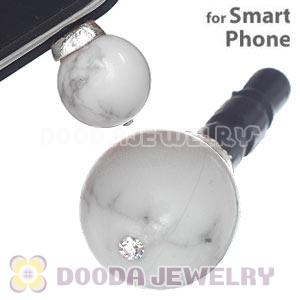 10mm White Turquoise Earphone Jack Plug Stopper Fit iPhone 