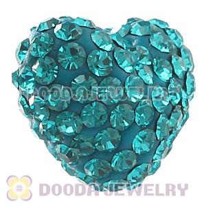 Pave Austrian Crystal Heart Beads Earrings Component Findings 