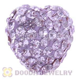 Pave Austrian Crystal Heart Beads Earrings Component Findings 