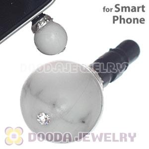 8mm White Turquoise Earphone Jack Plug Stopper Fit iPhone 