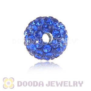 Cheap Price 8mm Handmade Pave Blue Crystal Beads Wholesale 