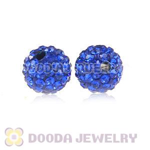 Cheap Price 8mm Handmade Pave Blue Crystal Beads Wholesale 
