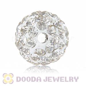 Cheap Price 10mm Handmade Pave White Crystal Beads Wholesale 