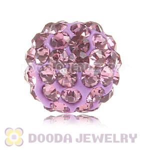 Cheap Price 10mm Handmade Pave Violet Crystal Beads Wholesale 
