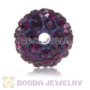 Cheap Price 10mm Handmade Pave Fuchsia Crystal Beads Wholesale 