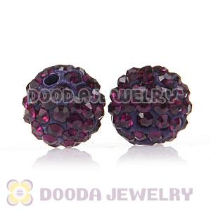 Cheap Price 10mm Handmade Pave Fuchsia Crystal Beads Wholesale 