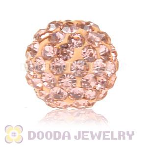 Cheap Price 10mm Handmade Pave Pink Crystal Beads Wholesale 