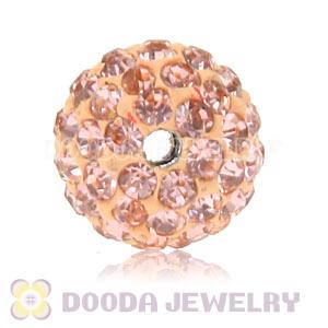 Cheap Price 10mm Handmade Pave Pink Crystal Beads Wholesale 