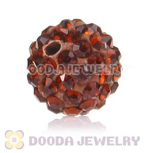 Special Price 10mm Champagne Handmade Pave Crystal Beads Wholesale 