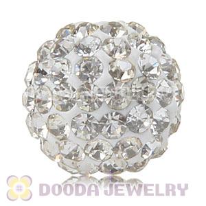 Cheap Price 12mm Handmade Pave White Crystal Beads Wholesale 