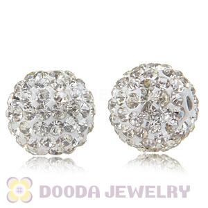 Cheap Price 12mm Handmade Pave White Crystal Beads Wholesale 