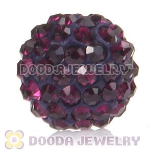Cheap Price 12mm Handmade Pave Fuchsia Crystal Beads Wholesale 