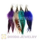 120 Pair Per Bag Multi Coloured Cheap Long Feather Earrings Wholesale