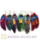 120 Pair Per Bag Multi Coloured Cheap Long Feather Earrings Wholesale