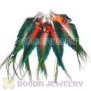 120 Pair Per Bag Multi Coloured Cheap Long Feather Earrings Wholesale