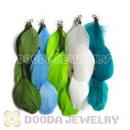 120 Pair Per Bag Multi Coloured Cheap Long Feather Earrings Wholesale