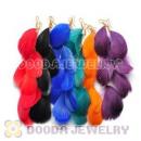 120 Pair Per Bag Multi Coloured Cheap Long Feather Earrings Wholesale