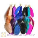 120 Pair Per Bag Multi Coloured Cheap Long Feather Earrings Wholesale