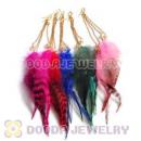 120 Pair Per Bag Multi Coloured Cheap Long Feather Earrings Wholesale