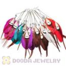 120 Pair Per Bag Multi Coloured Cheap Long Feather Earrings Wholesale