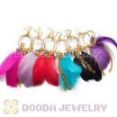 120 Pair Per Bag Multi Coloured Cheap Long Feather Earrings Wholesale