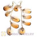 120 Pair Per Bag Multi Coloured Cheap Long Feather Earrings Wholesale