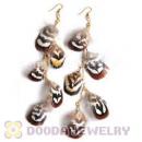 120 Pair Per Bag Multi Coloured Cheap Long Feather Earrings Wholesale