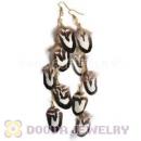 120 Pair Per Bag Multi Coloured Cheap Long Feather Earrings Wholesale