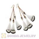 120 Pair Per Bag Multi Coloured Cheap Long Feather Earrings Wholesale
