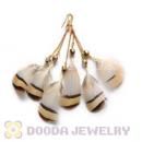 120 Pair Per Bag Multi Coloured Cheap Long Feather Earrings Wholesale