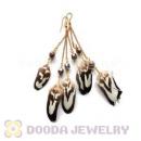 120 Pair Per Bag Multi Coloured Cheap Long Feather Earrings Wholesale