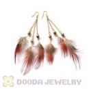 120 Pair Per Bag Multi Coloured Cheap Long Feather Earrings Wholesale
