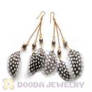 120 Pair Per Bag Multi Coloured Cheap Long Feather Earrings Wholesale