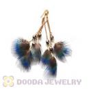 120 Pair Per Bag Multi Coloured Cheap Long Feather Earrings Wholesale