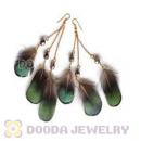120 Pair Per Bag Multi Coloured Cheap Long Feather Earrings Wholesale