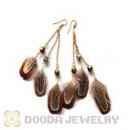 120 Pair Per Bag Multi Coloured Cheap Long Feather Earrings Wholesale