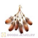 120 Pair Per Bag Multi Coloured Cheap Long Feather Earrings Wholesale