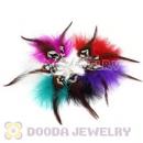 120 Pair Per Bag Multi Coloured Cheap Long Feather Earrings Wholesale