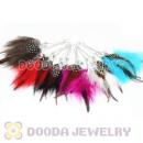 120 Pair Per Bag Multi Coloured Cheap Long Feather Earrings Wholesale