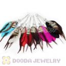 120 Pair Per Bag Multi Coloured Cheap Long Feather Earrings Wholesale