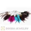 120 Pair Per Bag Multi Coloured Cheap Long Feather Earrings Wholesale
